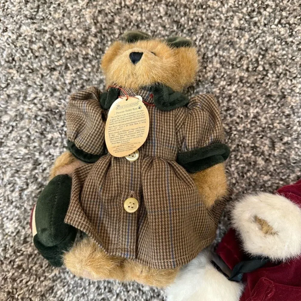 Vintage Boyd’s Bears Bailey Winter Velvet Coat Lot 3 Plaid Holiday Plush